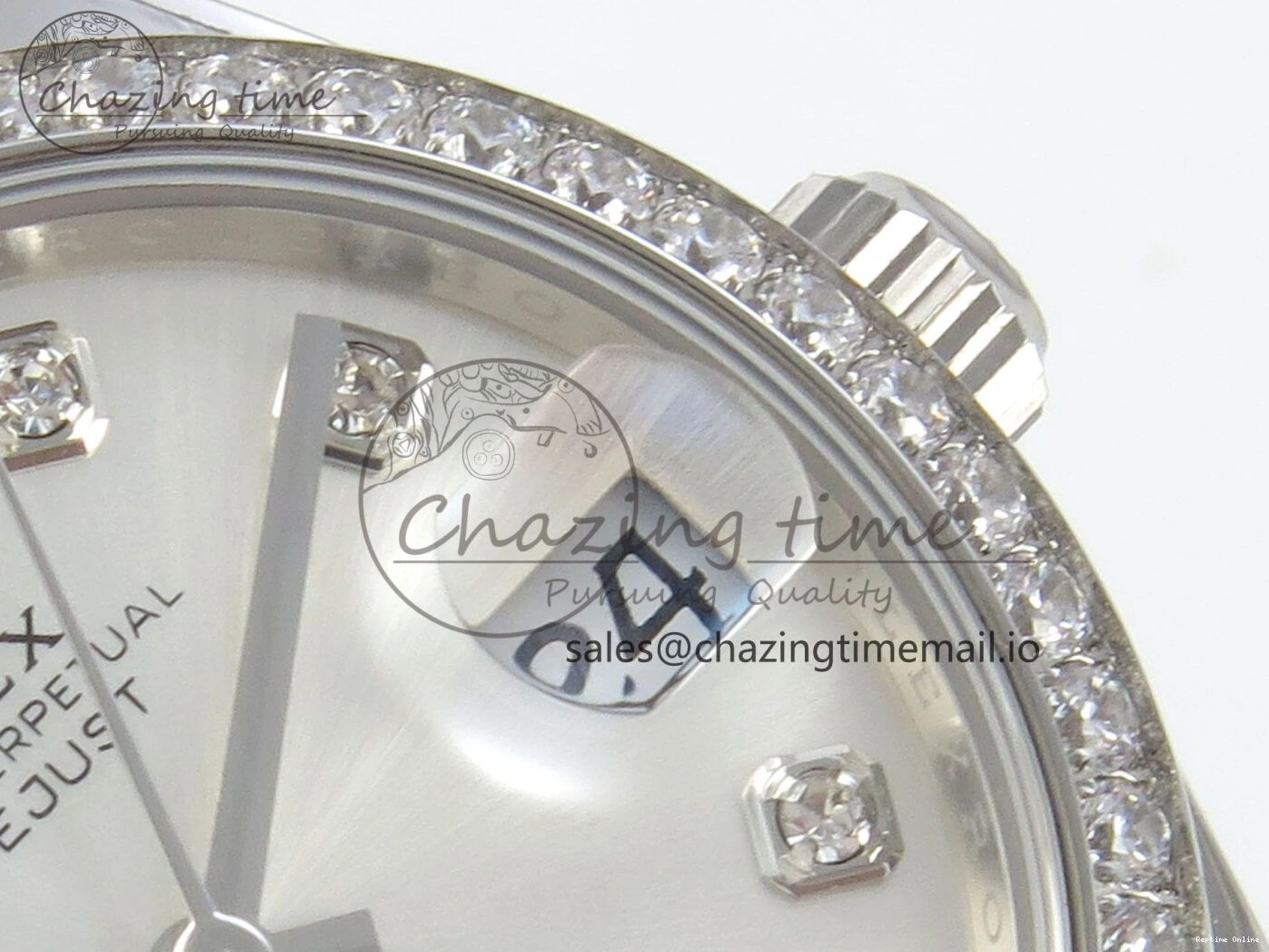 0404 Lightweight DateJust 31 278384RBR THBF 1:1 Best Edition 904L Steel Silver Diamonds Dial Diamonds Bezel on SS Oyster Bracelet HZ Cal. 22